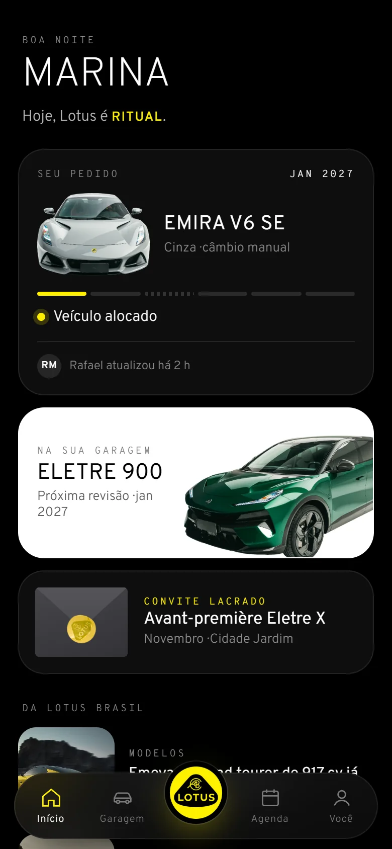 Início do app