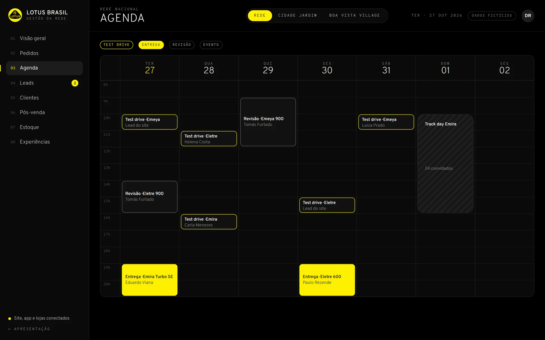 Agenda da semana